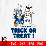 BYU Cougars Bluey Trick or Treat Halloween Svg Eps Dxf Png File, Digital Download, Instant Download