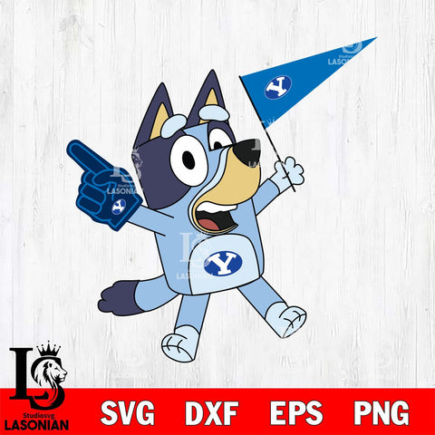 BYU Cougars Bluey flag Svg Eps Dxf Png File, Digital Download, Instant Download