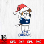 BYU Cougars Christmas Bluey Jack Sport Cut Files,Bluey Cricut,Christmas Svg , Bluey svg , Digital Download, dxf eps png pdf file