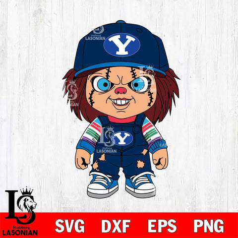 BYU Cougars Chucky Football Horror Halloween Svg Eps Dxf Png File, NCAA svg, Digital Download, Instant Download