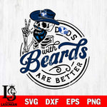 BYU Cougars Dad With Beard Are Better Svg Eps Dxf Png File, Digital Download, Instant Download