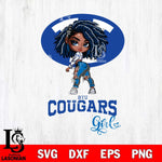 BYU Cougars Fan Girl Svg Eps Dxf Png File, Digital Download, Instant Download