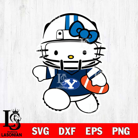 BYU Cougars Hello Kitty sport 8 Svg Eps Dxf Png File, NCAA svg, Digital Download, Instant Download