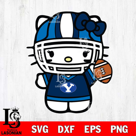 BYU Cougars Hello Kitty sport 9 Svg Eps Dxf Png File, NCAA svg, Digital Download, Instant Download