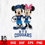 BYU Cougars Mickey Minnie Mouse Helmet Svg Eps Dxf Png File, NCAA svg , File Cut , Digital Download , Instant Download, Cut Svg Files