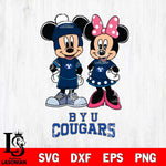 BYU Cougars Mickey Minnie Mouse Pink Svg Eps Dxf Png File, NCAA svg , File Cut , Digital Download , Instant Download, Cut Svg Files