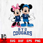 BYU Cougars Mickey Minnie Mouse Sport Svg Eps Dxf Png File, NCAA svg , File Cut , Digital Download , Instant Download, Cut Svg Files