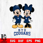 BYU Cougars Mickey Minnie Rugby Svg Eps Dxf Png File, NCAA svg , File Cut , Digital Download , Instant Download, Cut Svg Files