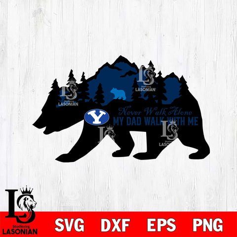 BYU Cougars My Dad Walk With Me Svg Eps Dxf Png File, Digital Download, Instant Download