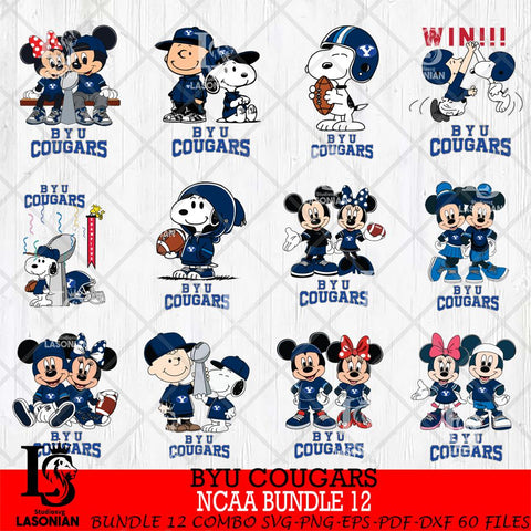 BYU Cougars NCAA Bundle 12 Svg Eps Dxf Png File,Bundle NCAA svg , Digital Download , Instant Download, Cricut File