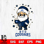 BYU Cougars Santa Claus Coffe Svg dxf eps png pdf file,NCAA svg,Digital Download,Cricut file