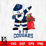 BYU Cougars Santa Dabbing Christmas Svg dxf eps png pdf file,NCAA svg,Digital Download,Cricut file