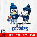 BYU Cougars Snoopy & Bluey Football Svg Eps Dxf Png File,NCAA Svg Files,Chill Guy svg ,Digital Download ,Instant Download, Cricut File