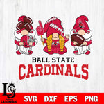 Ball State Cardinals 3 Gnomes Football Svg Eps Dxf Png File, Digital Download, Instant Download