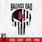 Ball State Cardinals Badass Dad Svg Eps Dxf Png File, Digital Download, Instant Download