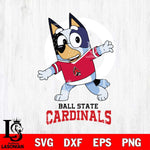 Ball State Cardinals Bandit Heeler Rugby Svg Eps Dxf Png File, Digital Download ,Instant Download, Cricut File