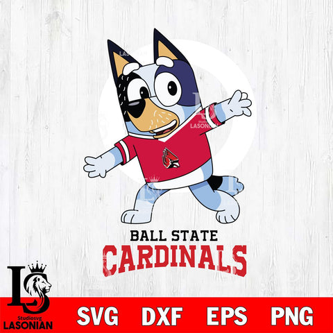 Ball State Cardinals Bandit Heeler Rugby Svg Eps Dxf Png File, Digital Download ,Instant Download, Cricut File