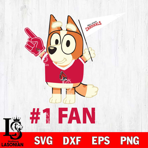 Ball State Cardinals Bingo 1# Fan Svg Eps Dxf Png File,NCAA Svg Files,Bluey svg ,Digital Download ,Instant Download, Cricut File