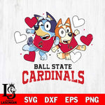 Ball State Cardinals Bluey & Bingo 10 Svg Eps Dxf Png File, NCAA svg, Digital Download, Instant Download