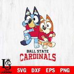 Ball State Cardinals Bluey & Bingo Svg Eps Dxf Png File, NCAA svg, Digital Download, Instant Download