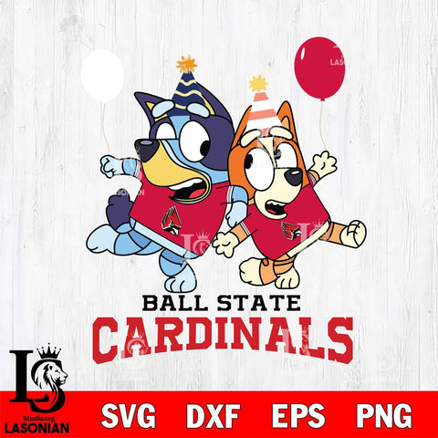 Ball State Cardinals Bluey & Bingo 2 Svg Eps Dxf Png File, NCAA svg, Digital Download, Instant Download