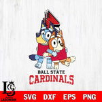 Ball State Cardinals Bluey & Bingo 3 Svg Eps Dxf Png File, NCAA svg, Digital Download, Instant Download