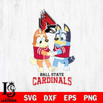 Ball State Cardinals Bluey Chilli Dance Svg Eps Dxf Png File, Digital Download, Instant Download