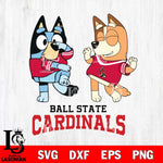 Ball State Cardinals Bluey Chilli Sport Svg Eps Dxf Png File, Digital Download, Instant Download