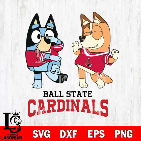 Ball State Cardinals Bluey Chilli Sport Svg Eps Dxf Png File, Digital Download, Instant Download