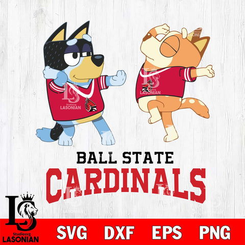 Ball State Cardinals Bluey Dance Svg Eps Dxf Png File, Digital Download, Instant Download