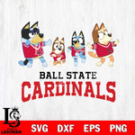 Ball State Cardinals Bluey Dance Mode Squats Svg Eps Dxf Png File, Digital Download, Instant Download