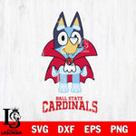 Ball State Cardinals Bluey Dracula Halloween Svg Eps Dxf Png File, Digital Download, Instant Download