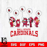 Ball State Cardinals Bluey Halloween Spooky Svg Eps Dxf Png File, Digital Download, Instant Download