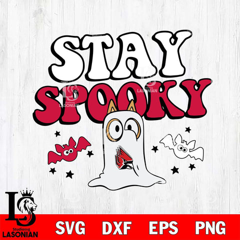 Ball State Cardinals Bluey Halloween Stay Spooky Svg Eps Dxf Png File, Digital Download, Instant Download