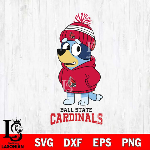 Ball State Cardinals Bluey Hoodie rugby Svg Eps Dxf Png File, Digital Download ,Instant Download, Cricut File