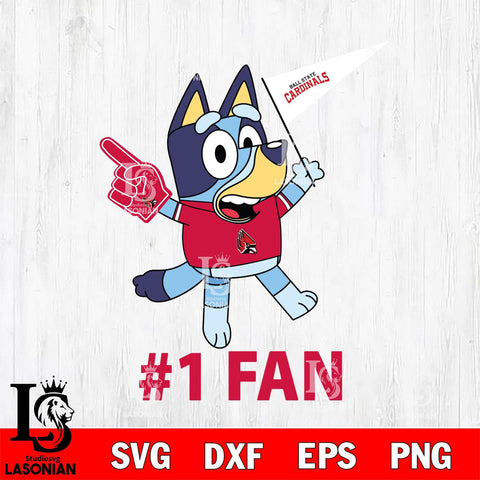 Ball State Cardinals Bluey #1 Fan Svg Eps Dxf Png File,NCAA Svg Files,Bluey svg ,Digital Download ,Instant Download, Cricut File