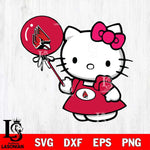 Ball State Cardinals Cute Hello Kitty 2 Svg Eps Dxf Png File, Digital Download, Instant Download