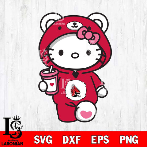 Ball State Cardinals Cute Hello Kitty Svg Eps Dxf Png File, Digital Download, Instant Download