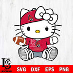 Ball State Cardinals Cute Hello Kitty Football 11 Svg Eps Dxf Png File, NCAA svg, Digital Download, Instant Download