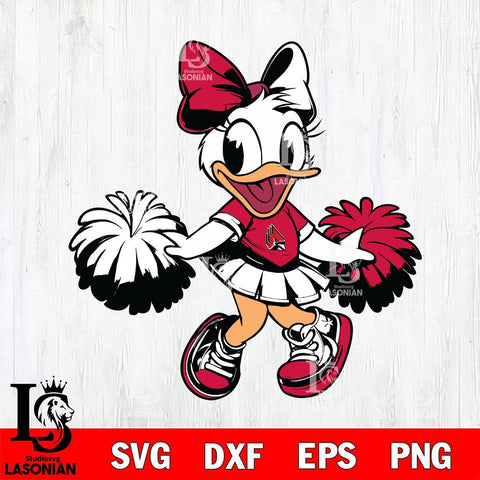 Ball State Cardinals Daisy Duck Cheerleader Svg Eps Dxf Png File, NCAA svg, Digital Download, Instant Download