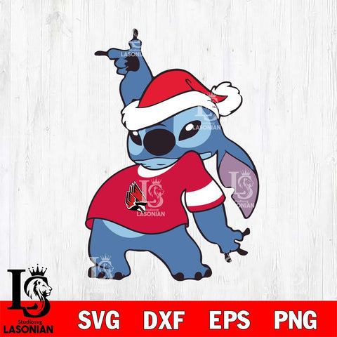 Ball State Cardinals Disney Lilo & Stitch Christmas Svg Eps Dxf Png File, Digital Download, Instant Download