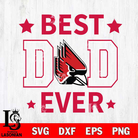 Ball State Cardinals Father Day Best Dad Ever Svg Eps Dxf Png File, Digital Download, Instant Download