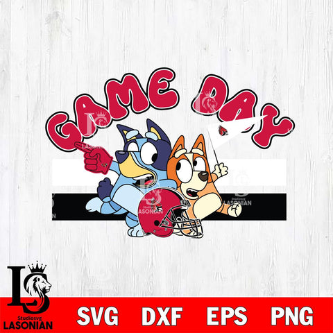 Ball State Cardinals Game Day Bluey Svg Eps Dxf Png File, Digital Download, Instant Download