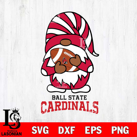 Ball State Cardinals Gnomes Football Svg Eps Dxf Png File, Digital Download, Instant Download