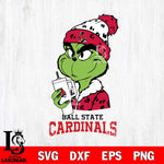 Ball State Cardinals Grinch Bougie Leopard Svg Eps Dxf Png File, Digital Download, Instant Download