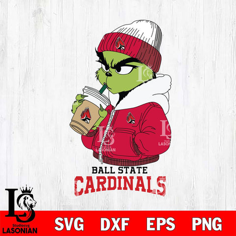 Ball State Cardinals Grinch Bougie Sport Svg Eps Dxf Png File, Digital Download, Instant Download