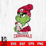 Ball State Cardinals Grinch Tree Cake Svg Eps Dxf Png File, Digital Download, Instant Download