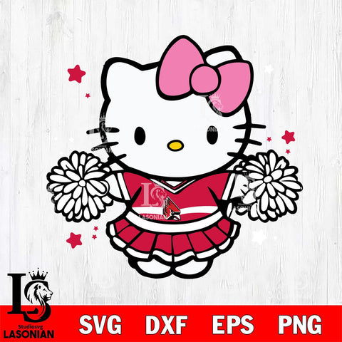 Ball State Cardinals Hello Kitty Cheerleader 10 Svg Eps Dxf Png File, Digital Download, Instant Download