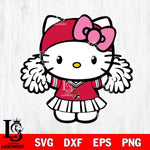 Ball State Cardinals Hello Kitty Cheerleader 5 Svg Eps Dxf Png File, Digital Download, Instant Download