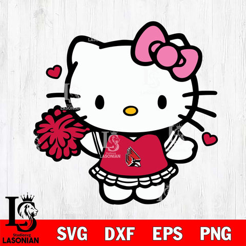 Ball State Cardinals Hello Kitty Cheerleader 6 Svg Eps Dxf Png File, Digital Download, Instant Download